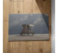 Chenlane Tapis de Bain Original Paillasson Manga Éléphant Porte D'Entrée Interieur D'Entree 50x80cm