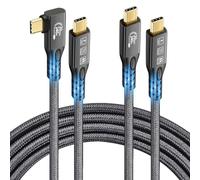 CHENLENIC 2PCS Câble USB C 3.2 Gen2x2 20Gbps, Type C 4K@60Hz UHD Video 5A/240W PD3.1 Fast Charge Cord with E-Marker Compatible with Thunderbolt 3/4 for MacBook Pro (2, USB3.2 20G 240W 0.5M 2PCS)