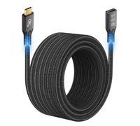 CHENLENIC Câble d'extension USB C 3.2 20 Gbps 5m - Ultra HD 4K 60Hz, 240W Charge Rapide, Nylon Tressé.