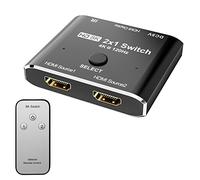 CHENLENIC HDMI 2.1 Directional Switch Ultra HD 8K High Speed 48Gbps Only 2in 1out 8K@60Hz 4K@120Hz Converter Compatible with Xbox PS5 Projectors Monitors (hdmi 2.1 Switch with Remote)