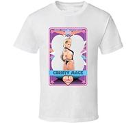 CHENLIAA Christy Mack Greatest of All Time Porn Star Black T-Shirt White T-Shirts à Manches Courtes(Medium)