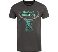 CHENLIAA Imagine Dragons Men's Elk in Stars Short Sleeve T-Shirt T-Shirts à Manches Courtes(X-Large)