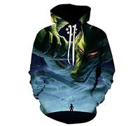 CHENMA Hommes Cosplay Goku Japon Anime Impression 3D Pull à Capuche Sweat avec Poche Avant