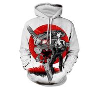 CHENMA Hommes EVA Evangelion 3D Imprimer Pull Sweat à Capuche avec Poche Kangourou