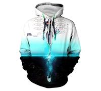 CHENMA Hommes EVA Evangelion 3D Imprimer Pull Sweat à Capuche avec Poche Kangourou