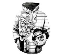 CHENMA Men Funny Cartoon Cosplay 3D Print Pullover Hoodie Sweatshirt with Front Pocket