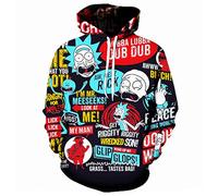 CHENMA Men Funny Cartoon Cosplay 3D Print Pullover Hoodie Sweatshirt with Front Pocket