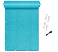 CHENMIAO Brise Vue Balcon 150 x 200 cm avec Attaches, Protection UV Écran de Protection Résistant Aux Contre Vent, Contre Soleil pour Terrasse Jardin Patio, Bleu Ciel