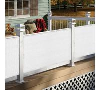 CHENMIAO Brise Vue Balcon 170 x 175 cm Vent, Protection UV, Opaque Couverture de Confidentialité avec Trous et Serre Câbles, Résistant Aux Déchirures pour Balcon Jardin Terrain, Blanc