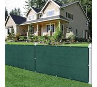 CHENMIAO Brise Vue Balcon Respirant 160 x 400 cm Vent, Protection UV, Opaque Cache Balcon avec Trous et Serre Câbles, Résistant Au Vent pour Terrasse Jardin Patio, Vert Foncé