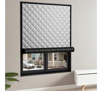 CHENMIAO Film Isolant pour Fenêtre 88 x 56 cm Coupe-Vent et Insonorisant, Isolant Thermique Rideaux Hivernage Pas Besoin de Percer des Trous Personnalisable pour l'hiver, Gris