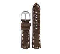 chenming Ajustement for Casio AP ferme chêne bracelet de montre GA-2100 GM-2100 modifié givré Vintage bracelet de montre en cuir 16 m hommes bracelet accessoires(Dark brown-steel)