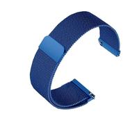 chenming Ajustement magnétique for bracelet de montre en maille milanaise acier inoxydable 12 14 16 18 20 22mm hommes femmes chaîne respirante for dégagement rapide(Blue,16mm)