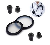 CHENNAN 1 Jeu Accessoires de Rechange pour Stéthoscopes, 4 Pièces Écouteurs de Stéthoscope de Rechange Et 2 Pièces Stéthoscope Pièces de Rechange Membranes de Rechange, Universel Accessoires