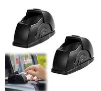 CHENNAN 2 Pièce Cendrier Voiture Monté Sur Porte Coupe-Vent Anti-Odeurs, Cendrier De Voiture Compact Avec Doublure En Acier Inoxydable Amovible, Facile À Nettoyer Pour Voiture Camion SUV (Noir)