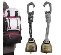 CHENNAN 2 Pièces Cloche Anti Ours, Cloche d'ours randonnée Pratique, Cloches pour équipement randonnée, Polyvalent pour Les Randonnées en Plein Air, Pendentifs de Sac à Dos, Colliers d'animaux (A4)