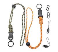 CHENNAN 2 Pièces Lanière tressée en polyester, Longue Lanière Tour de Cou, Pratique Porte Clef Porte-Clés Lanière en polyester, Avec boucle à dégagement rapide, Pour Badge,Clé,Téléphone Portable (A1)