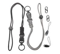CHENNAN 2 Pièces Lanière tressée en polyester, Longue Lanière Tour de Cou, Pratique Porte Clef Porte-Clés Lanière en polyester, Avec boucle à dégagement rapide, Pour Badge,Clé,Téléphone Portable (A2)