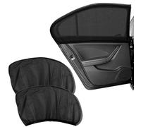 CHENNAN 2 Pièces Pare Soleil Voiture Bébé, Bloquer Les Rayons UV Anti Moustiquaire, Filet d'écran Anti-Moustique de Voiture, Taille Universelle pour Plupart des Voitures (Noir, Vitre arrière)