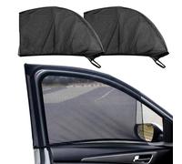 CHENNAN 2 Pièces Pare Soleil Voiture Bébé, Bloquer Les Rayons UV Anti Moustiquaire, Filet d'écran Anti-Moustique de Voiture, Taille Universelle pour Plupart des Voitures (Noir, Fenêtre Avant)