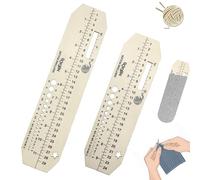 CHENNAN 2 pièces Règle de Chaussette à Tricoter en Bois Forme de Chaussette Tricotée à la Main Bloqueurs de chaussettes avec règle de mesure de la taille, 25 × 7 cm et 30,5 × 7 cm (Couleur du bois 1)