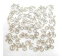 CHENNAN Bois Vélo Découpe Placages Tranches,Pratique Vélo Artisanat Ornement,Étiquette en Bois Découpes Décoration,Polyvalent pour Bricolage Ornement Mariage Fête Décoration Maison (6cm)