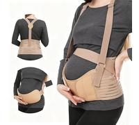 CHENNAN Ceinture grossesse soutien abdominal et dorsal Ajustable Bandeau de Grossesse Elastique et Comfortable Soulage les Douleurs Lombaires pour le Quotidien et le Sport (Couleur de peau XL)