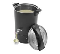 chennnls Fondeur de cire en acier inoxydable - Chaudron électrique professionnel de 1800 W - Avec thermostat - 30 à 110 °C - Pour la fabrication de bougies de soja - 220 V - Noir - 11,7 l