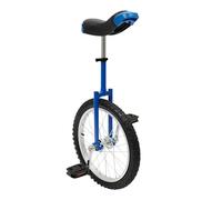 chennnls Monocycle de 18 Pouces pour Le Sport, monocycle réglable, entraînement d'équilibre pour 5 à 60 Ans, Cadre en Acier au manganèse, capacité de Charge jusqu'à 75 kg (Bleu)
