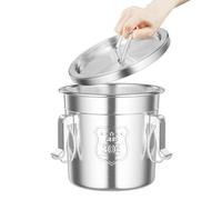 chennnls Récipient à céréales en acier inoxydable de 6L/12L, système de fermeture des arômes avec 3 barres, récipient de conservation hermétique pour riz, farine et céréales