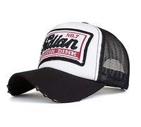 CHENNUO Casquette de baseball en maille pour homme Trucker Distressed Snapback Sport