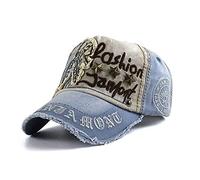 Chennuo Vintage Distressed Cotton Casquette de Baseball Snapback Trucker Cap Unisexe 56-60cm