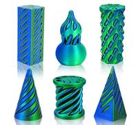 Chennyfun 6Pcs Impossible Cone Fidget Toy, 3D Imprimé Spiral Cone Fidget Toy Set, Sculpture de passthrough Pyramide, Stress Relief Décoration de Bureau Cadeau pour Enfants et Adultes
