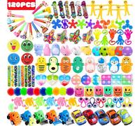 Chennyfun Assortiment de Jouets Enfant, 120 Pcs Kit Cadeau Pinata Fournitures de Fête Anniversaire, Accessoire Gadgets Set Party Favors, Prix Carnival Pâques Halloween Stuffers Noël pour Garçon Fille