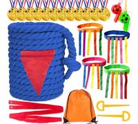 Chennyfun Tir à la Corde Jeux, 6 M Corde de Tir à la Corde, Catch Tail Game Belts, Jeux de Jardin pour Enfants Adultes, Corde en Coton pour Tir à la Corde, Jeux d'équipe en Plein Air