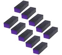 chenpaif 10 Pcs Noir Violet Tampon Polissage Polissage Bloc Fichiers Fichiers Grit Nail Art Tool Set