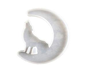 chenpaif Moule, Cristal Résine Époxy Moule Lune Pendentifs Coulée Silicone Moule À La Main DIY Artisanat Faire des Outils Loup 1#