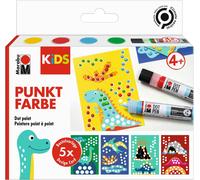 Chenquansarl-0311000000101 - Kids Dot Pen Set Dino 4 X 25 Ml, Peinture À Points À Base D'eau, Sèche En Mat Et En Relief, Pour Créer Des Images Colorées Avec La Technique De La Peinture À Points