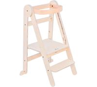 Chenquansarl-08fnat Tour D'apprentis En Bois Pliable Montessori Tour D'apprentis En Bois De Bouleau Naturel Pliable Avec 3 Hauteurs Réglables