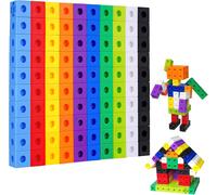 ChenQuanSarl-100 Kit D'Activités Cubes D'Apprentis Des Mathématiques, Blocs Jouets D'Éveil Mathématiques, Jouets Mathématiques Montessori, Pour Enfants 3+
