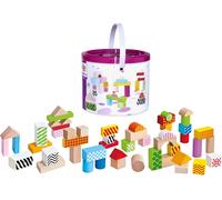 Chenquansarl-100002226 - Jeu De Construction - Blocs De Bois Colore