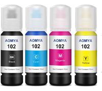 ChenQuanSarl-102 104 Encre Recharge D'Encre Compatible Pour Imprimantes Epsn Ecotank Et-2760 Et-4760 Et-3710 Et-3760 Et-2710 Et-2711 Et-2720 Et-2726 Et-4700 Et-2712 Et-2721 Imprimantes, 70 Ml