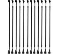ChenQuanSarl-12 Pcs 4Pin/3Pin Pwm Câble De Ventilateur Pc,Ordinateur Cas Cable Pwm,Adapté À Différents Types De Radiateurs Large Chassis Puissance Carte Mère D'Extension À Manchon Noir