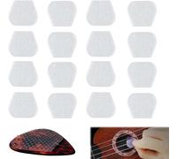 ChenQuanSarl-16 Pièces De Rechange Pour Médiateurs De Guitare Adhésifs Antidérapants En Silicone Réutilisable Pour Basse Ukulélé Médiateurs En Celluloïd (0.6 Mm Fin) (Transparent)
