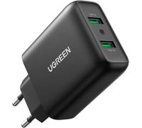 Chenquansarl-18w Quick Charge 3.0 Chargeur Secteur Usb 2 Ports Compatible Avec Galaxy S10 S9 A50 A20e, Note 10 Pro 9 Tablettes Smartphones