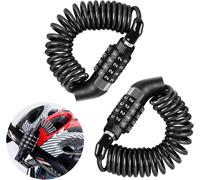Chenquansarl-2 Pièces Antivols De Casque De Moto, Antivols De Casque Avec Code Numérique, Antivol À Câble Avec Code Numérique,Antivol De Vélo, Pour Casques De Moto, Casques De Vélo, Poussettes