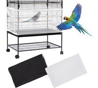 ChenQuanSarl-2 Pièces Couverture De Cage À O aux, Housse De Protection En Maille, Extra Large Attrape Graine, Filet De Perroquet Ajustable En Maille Nylon, Couvre-Jupe Guard Pour Ara Perruche Rondes