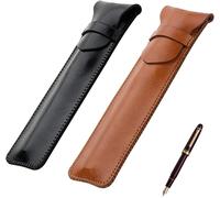 ChenQuanSarl-2 Pièces Etui En Cuir Pour Stylo, Pochette De Protection Vintage, Cas Titulaire Pour Stylet, Fontaine, Crayon Et Stylo Bille Apple