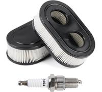 ChenQuanSarl-2 Pièces Filtre À Air Pour Briggs & Stratton 4247 593260 798452 5432 5432K Moteur Et Bougie D'Allumage F6Tc, Filtres À Air Tondeuses Remplace Pour 798339 093000Er Détachées Rechange Gazo
