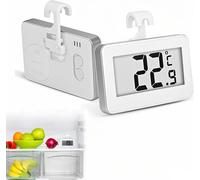 ChenQuanSarl-2 Pièces Thermomètre Numérique Mini Pour Réfrigérateur, Thermomètre Étanche, Thermometre Frigo Digital Pour Congélateur Avec Crochet, Écran Acl Facile À Lire, Idéal Pour Maison Et Bureau